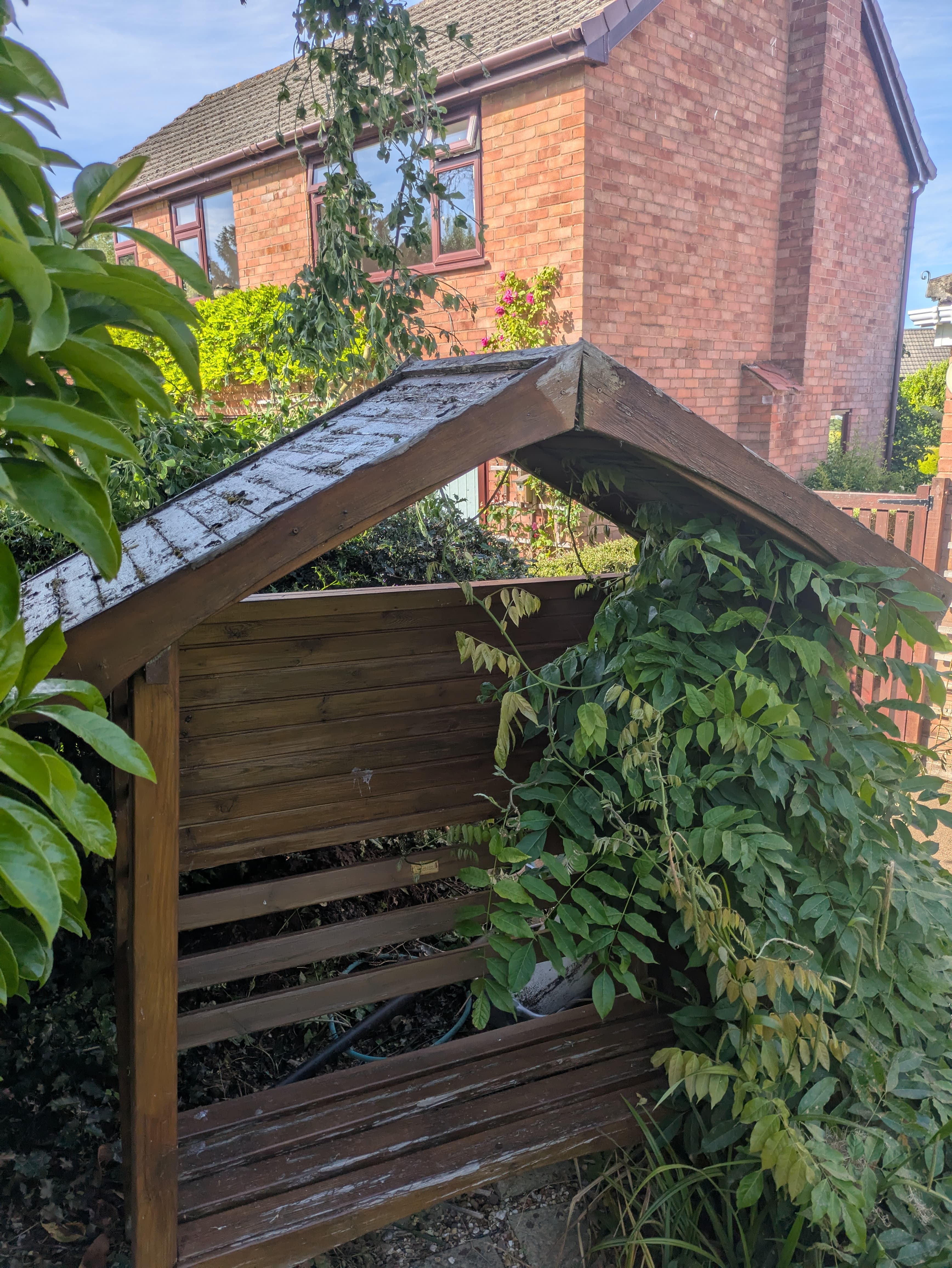 Dirty driveway before power washing
